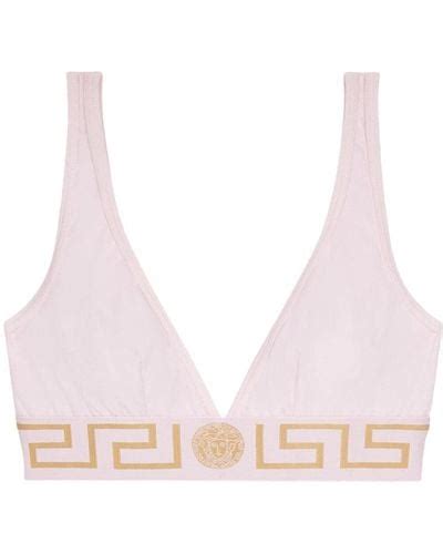 pink versace bralette|red versace bra.